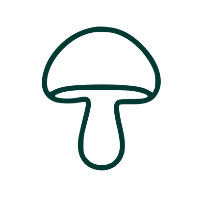 Monoline Mushroom Logo #003932
