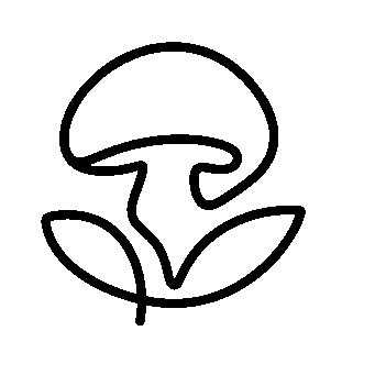 Monoline Mushroom Plant Logo