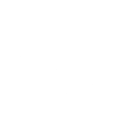 Monoline Mushroom Trio Logo #ffffff
