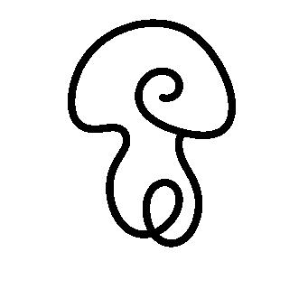 Monoline Mushroom Swirl Logo
