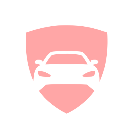 Car Shield Negative Space Logo #ffa6a6