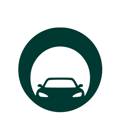 Car Tunnel Negative Space Logo #003932