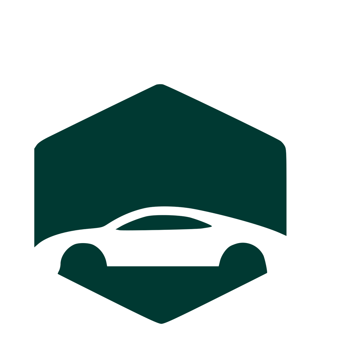 Car in Hexagon Logo #003932