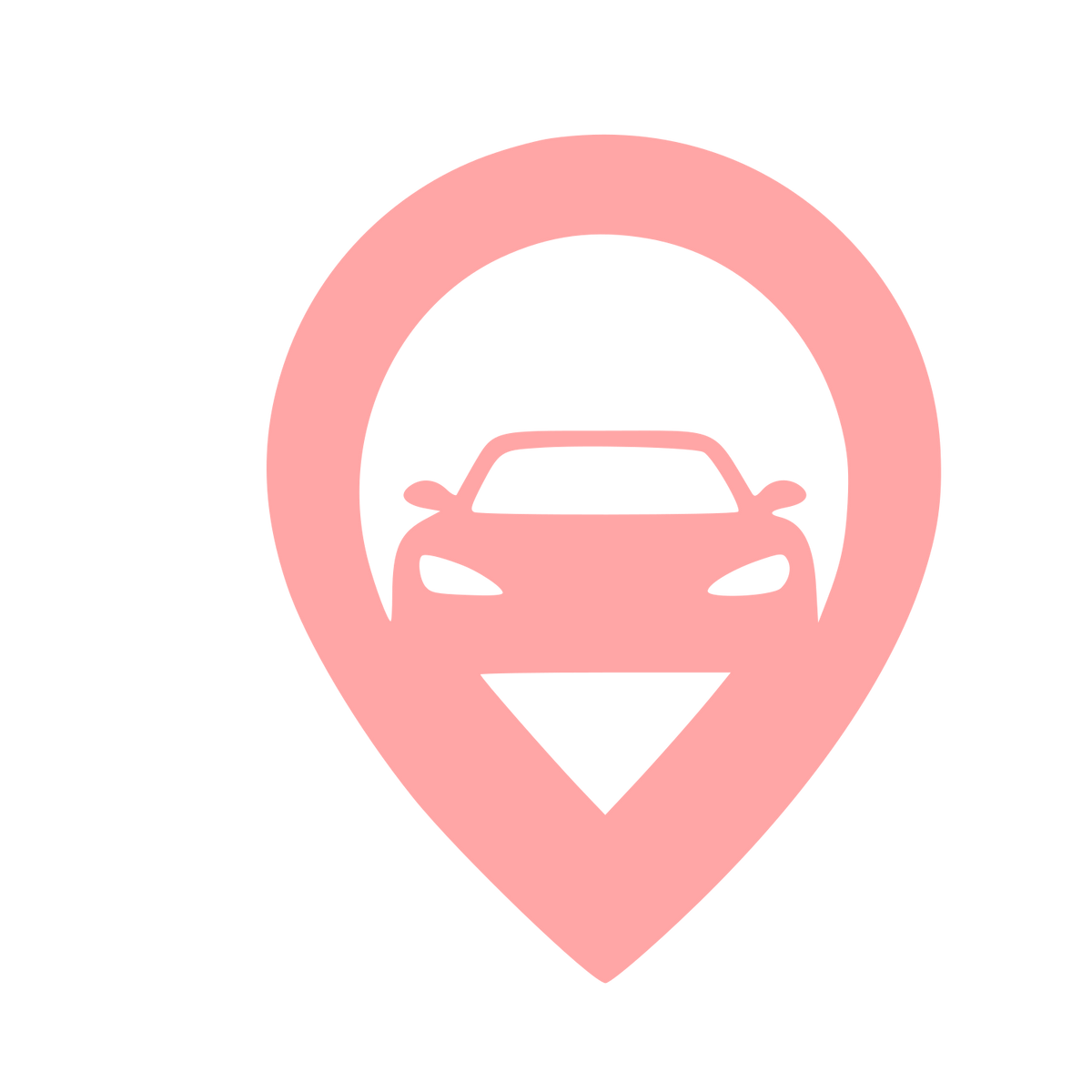 Car Location Pin Logo #ffa6a6