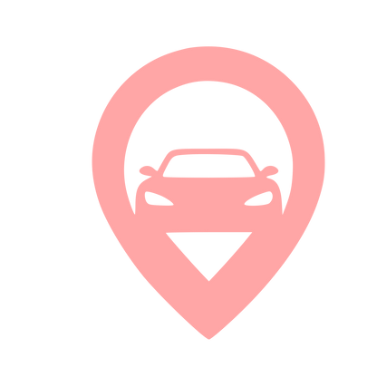 Car Location Pin Logo #ffa6a6