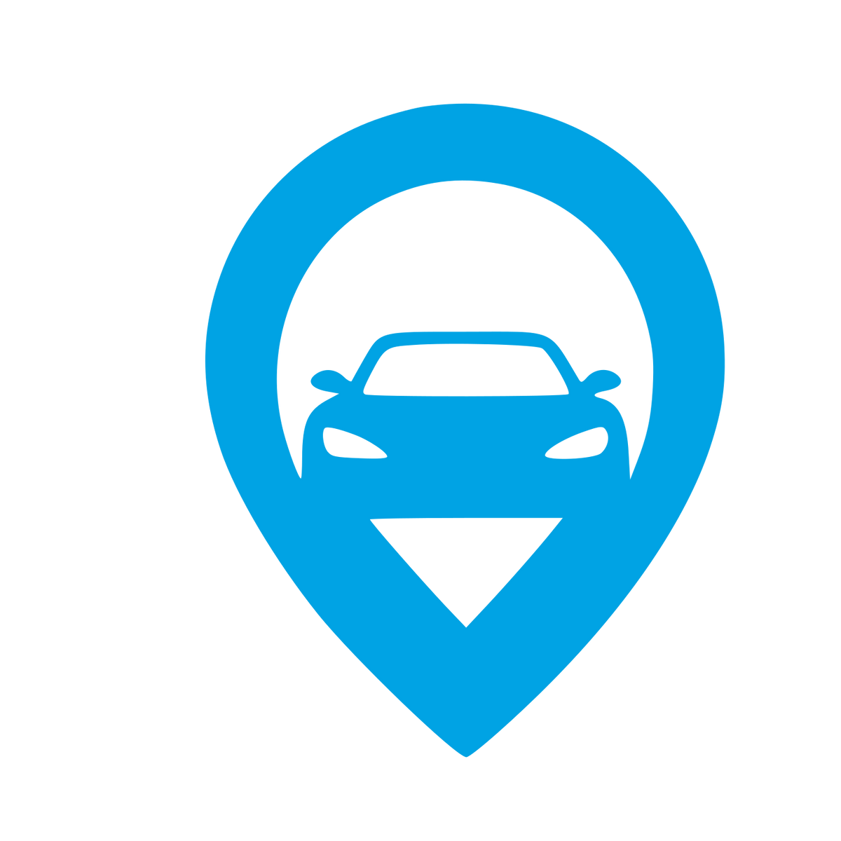 Car Location Pin Logo #00a3e4