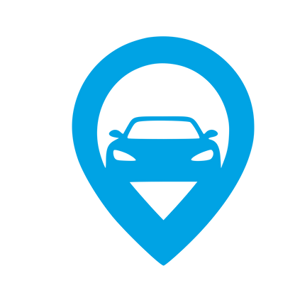 Car Location Pin Logo #00a3e4