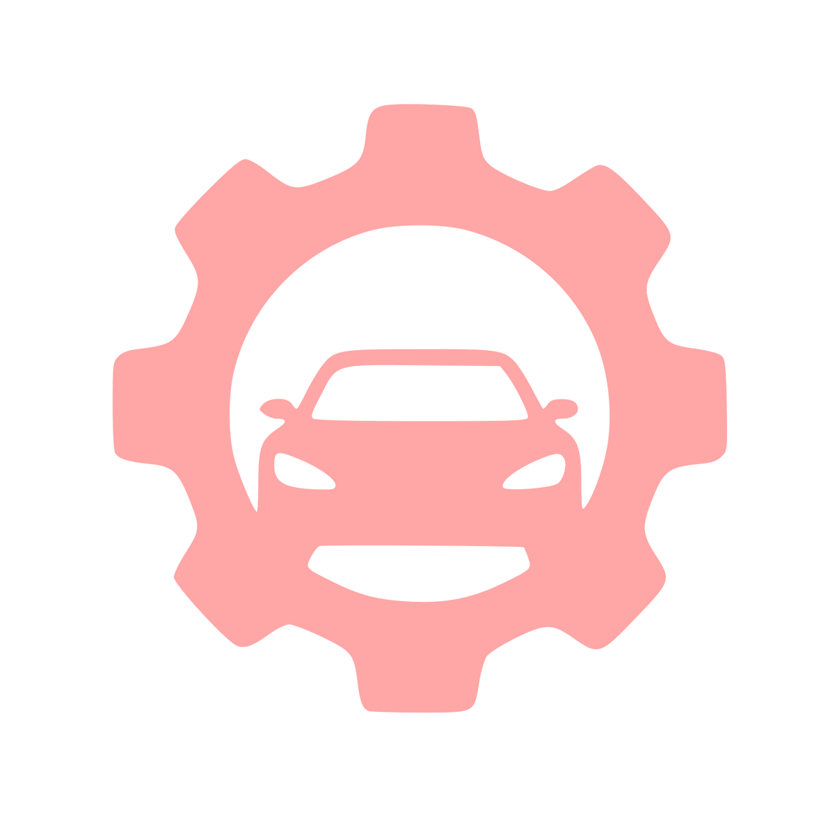 Car Gear Service Logo #ffa6a6