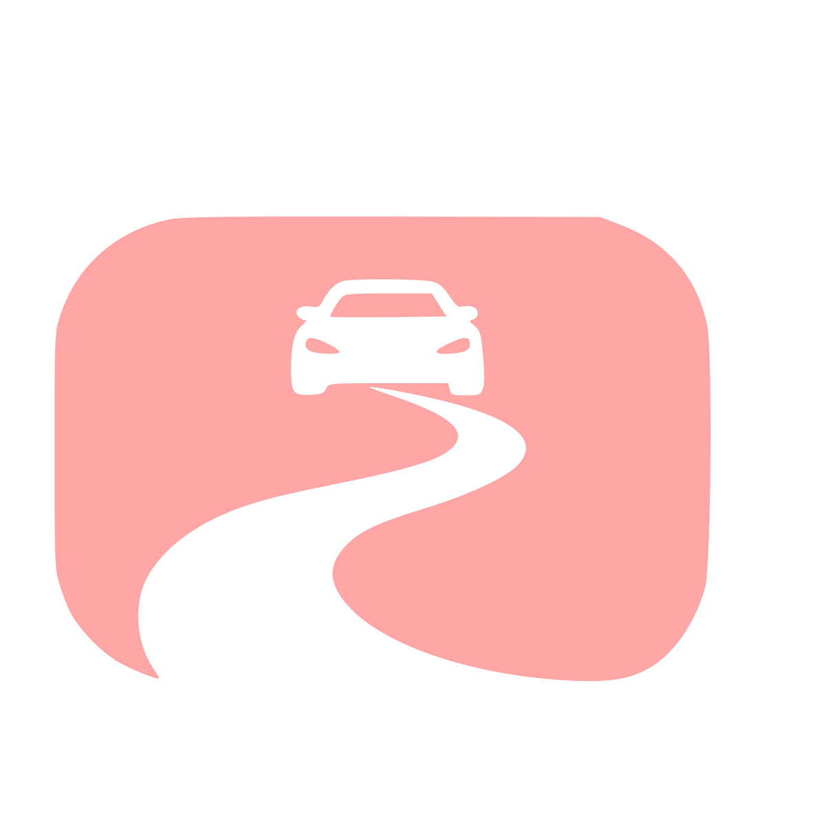 Car Winding Road Logo #ffa6a6