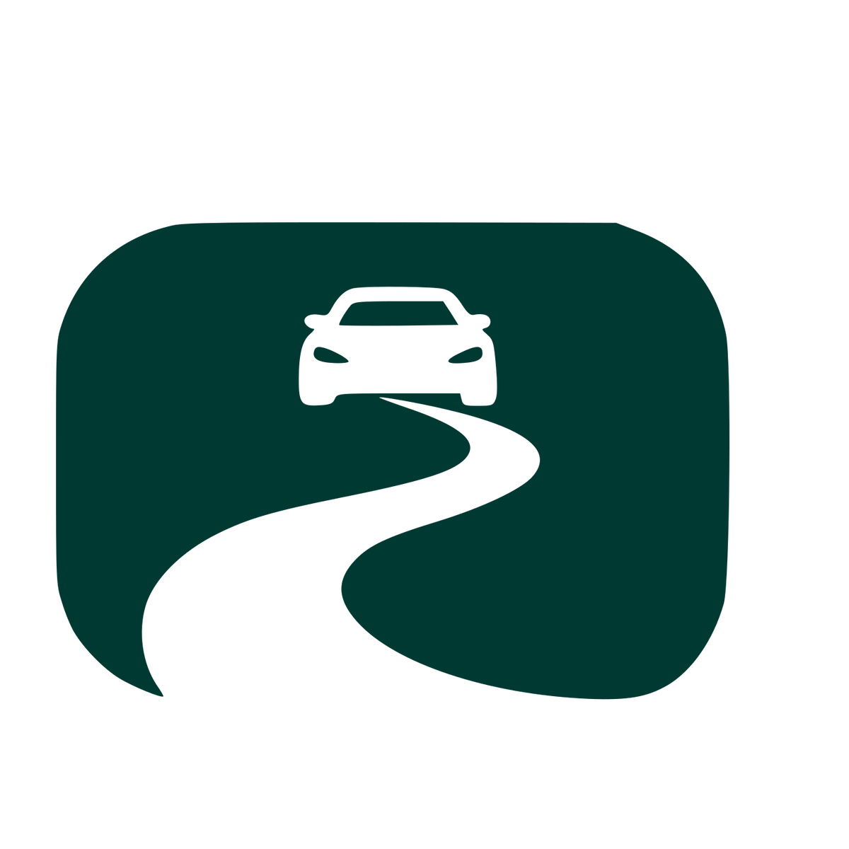Car Winding Road Logo #003932