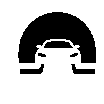 Car Tunnel Negative Space Logo
