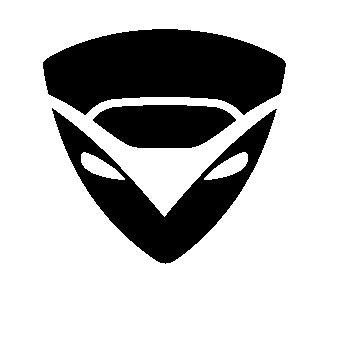 Negative Space Mask Car Logo