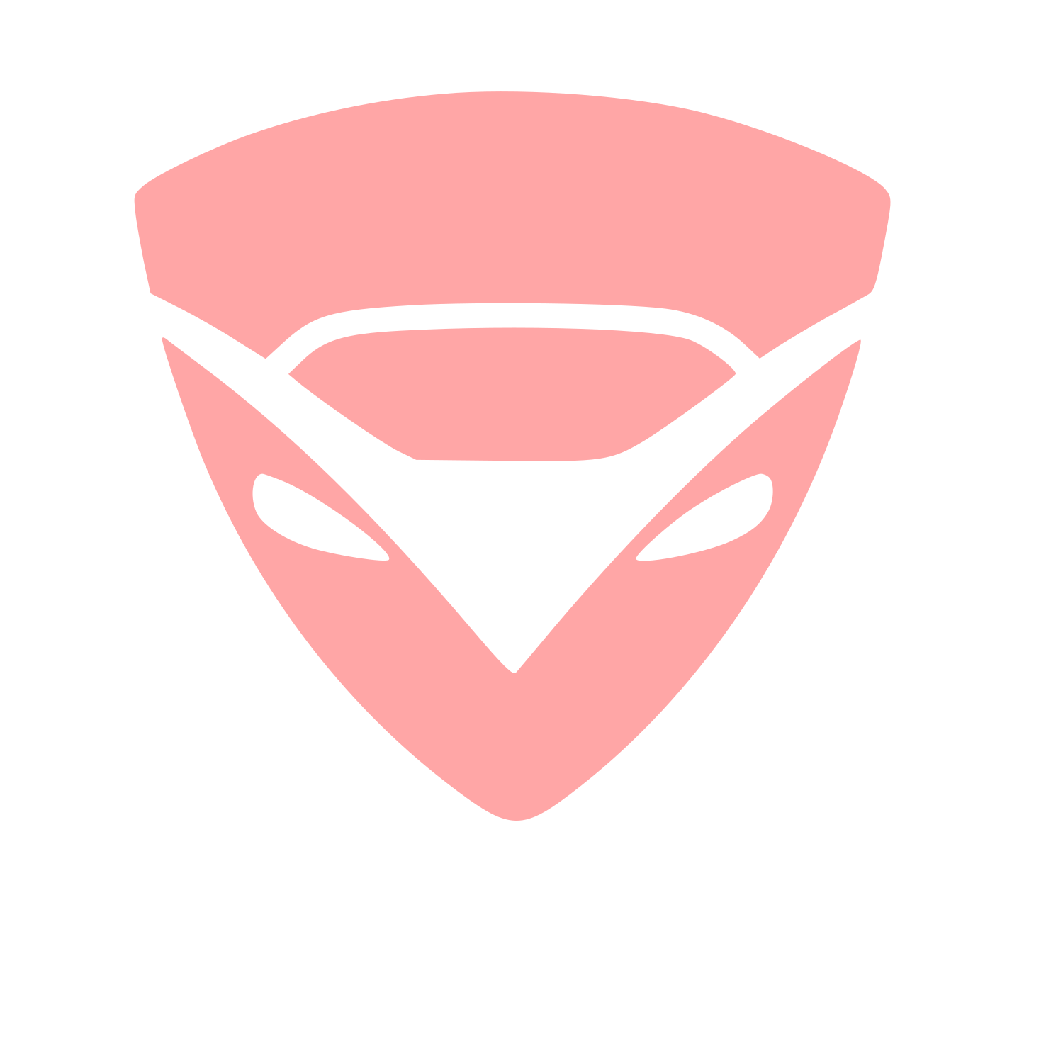 Negative Space Mask Car Logo #ffa6a6