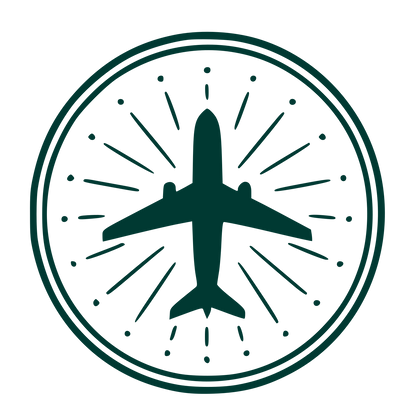 Airplane Stamp Badge Logo #003932