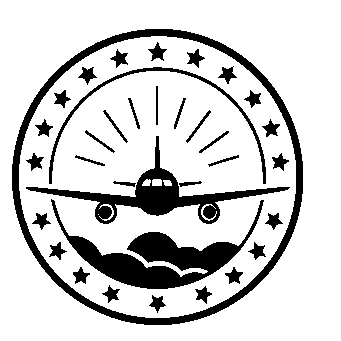 Airplane Badge Stamp Logo
