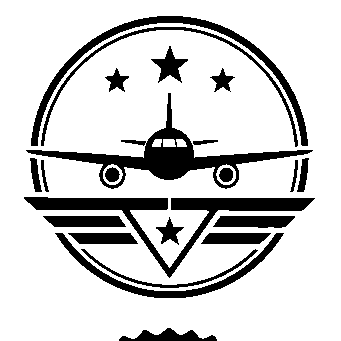 Airplane Badge Stamp Logo