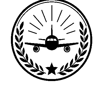 Airplane Badge Stamp Logo