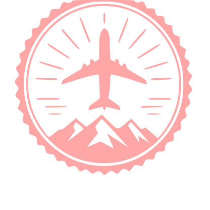 Airplane Mountain Badge Logo #ffa6a6