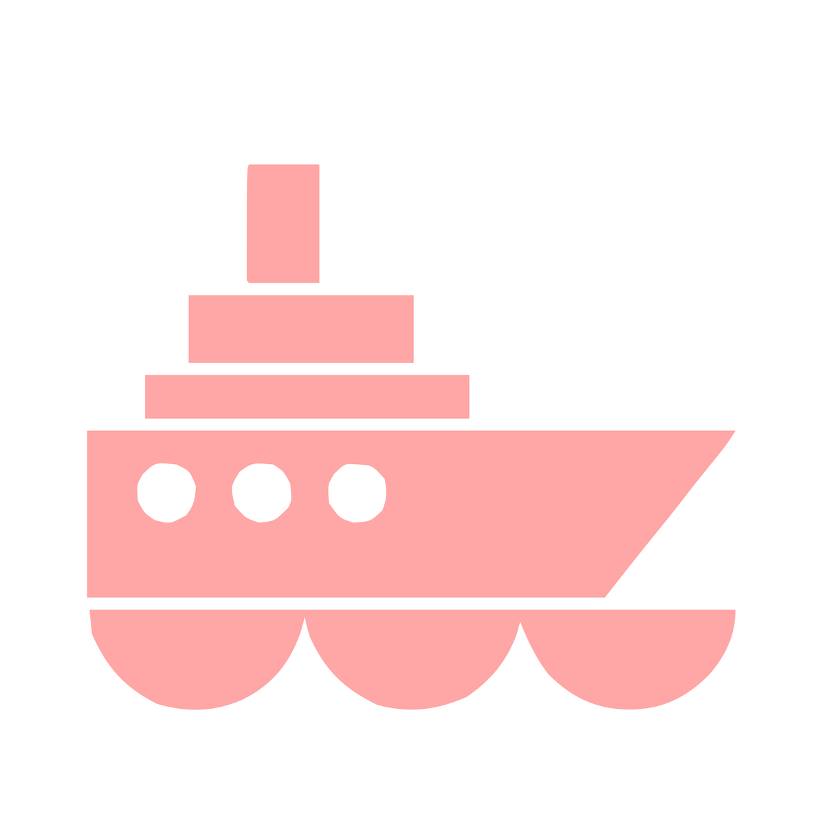 Cargo Ship Badge #ffffff/#ffa6a6