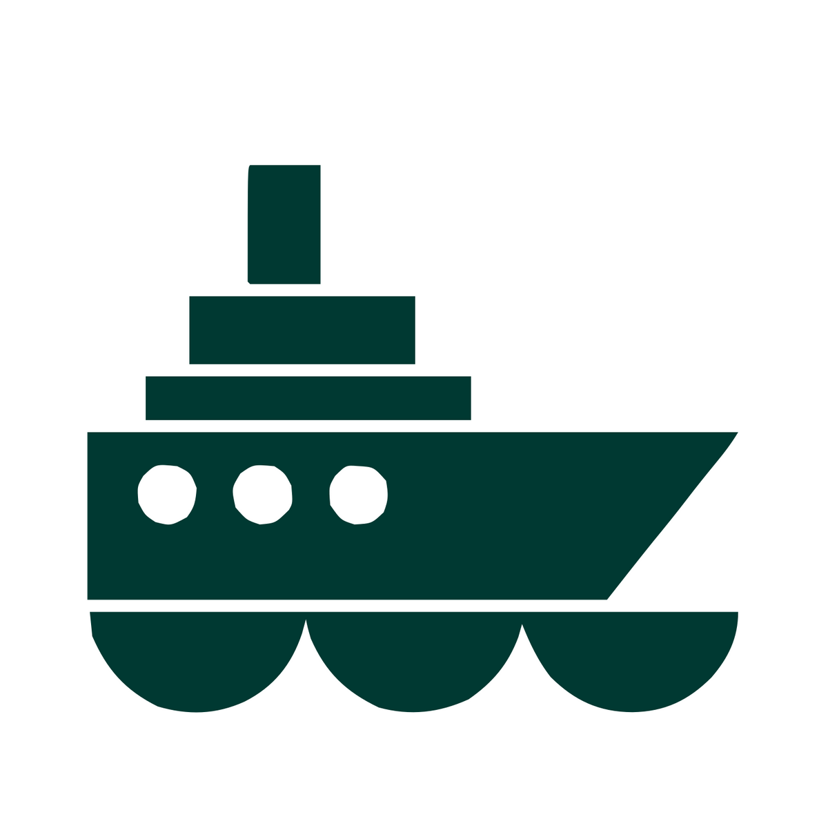 Cargo Ship Badge #ffffff/#003932