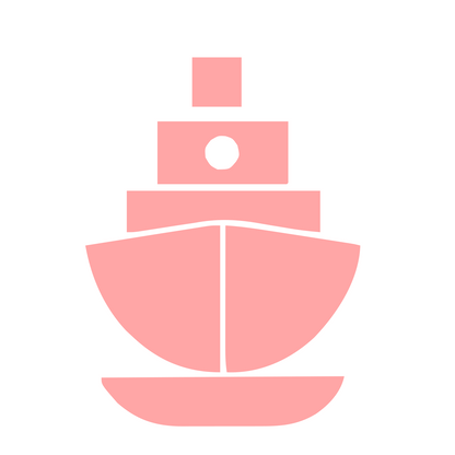 Ship Vessel Geometric Mark #ffffff/#ffa6a6