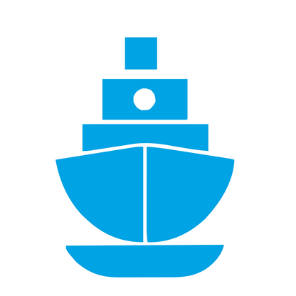 Ship Vessel Geometric Mark #ffffff/#00a3e4