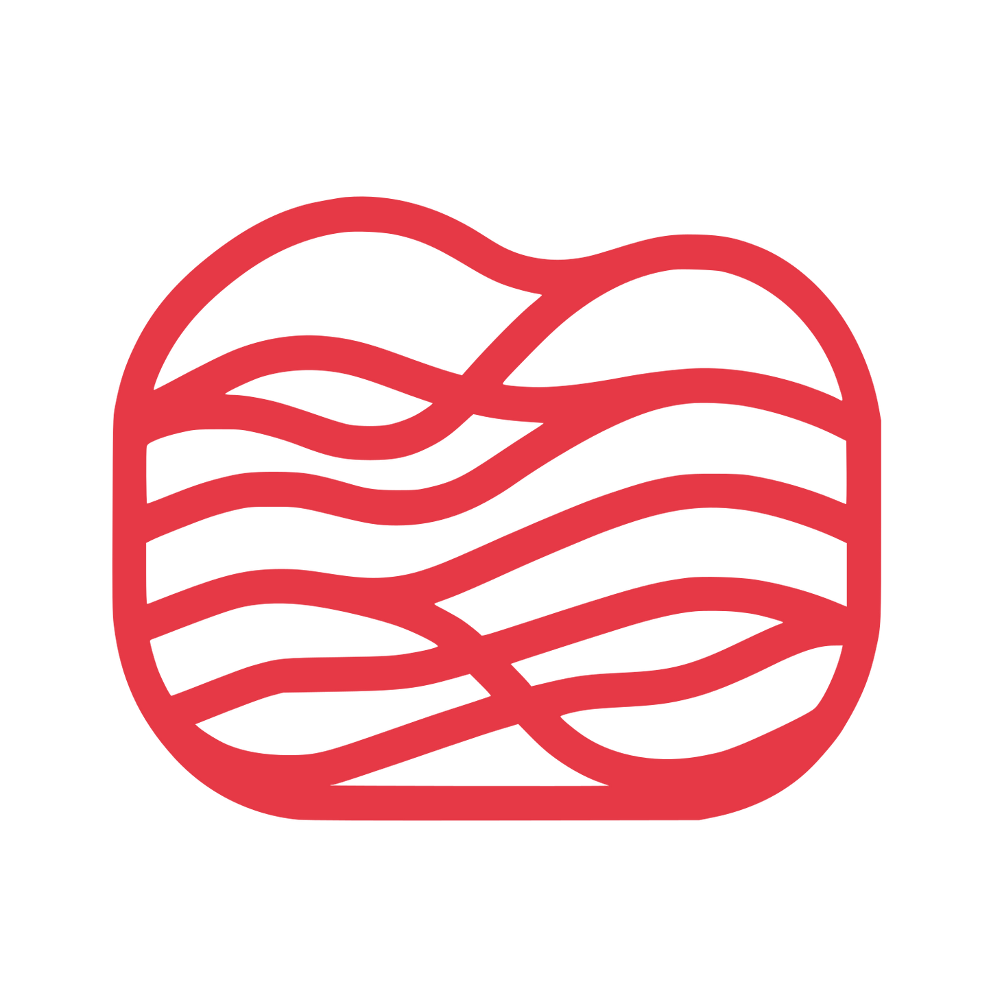 Wavy Lines Real Estate Logo #E63946