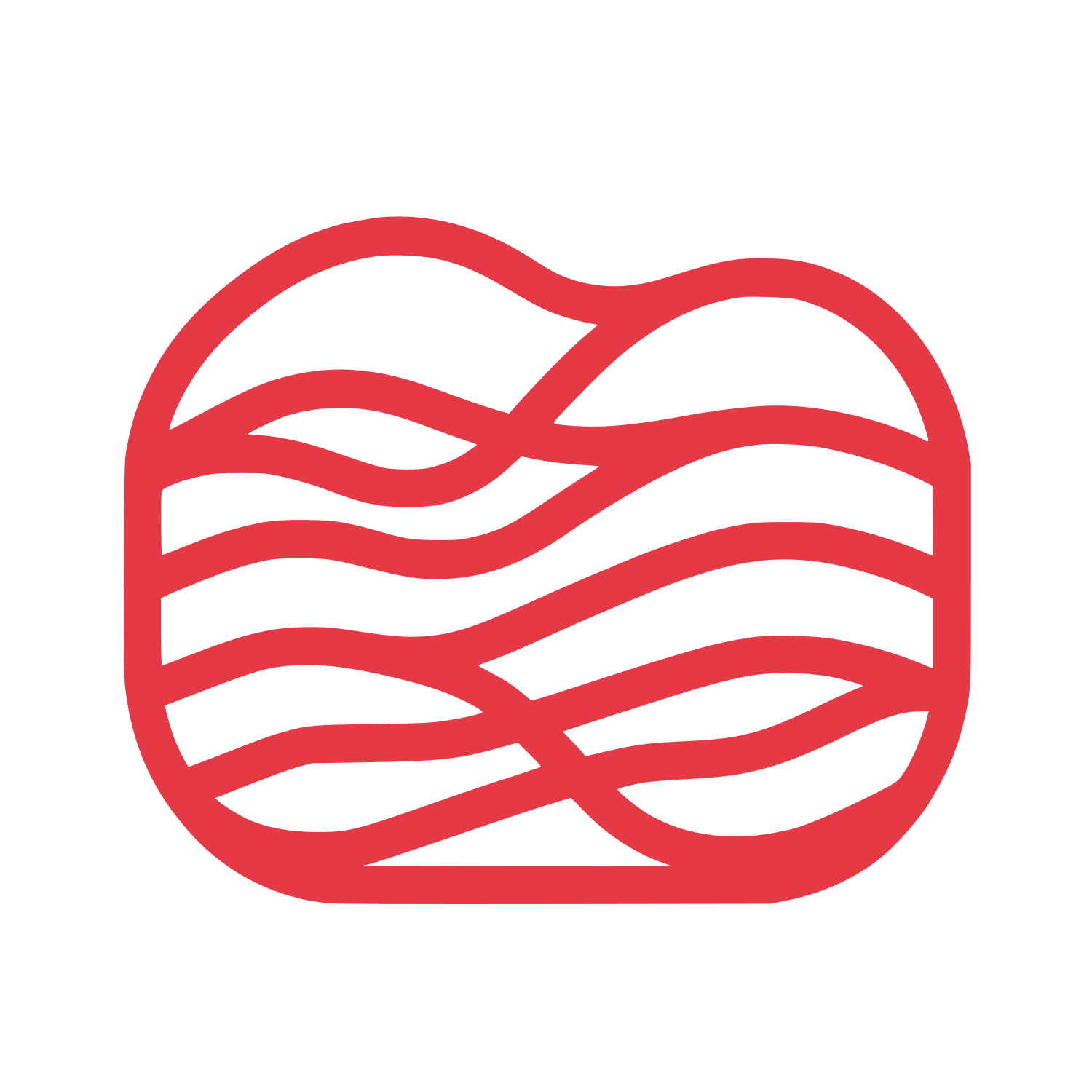 Wavy Lines Real Estate Logo #E63946