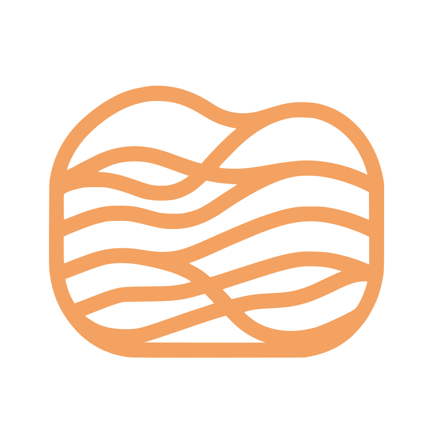 Wavy Lines Real Estate Logo #F4A261