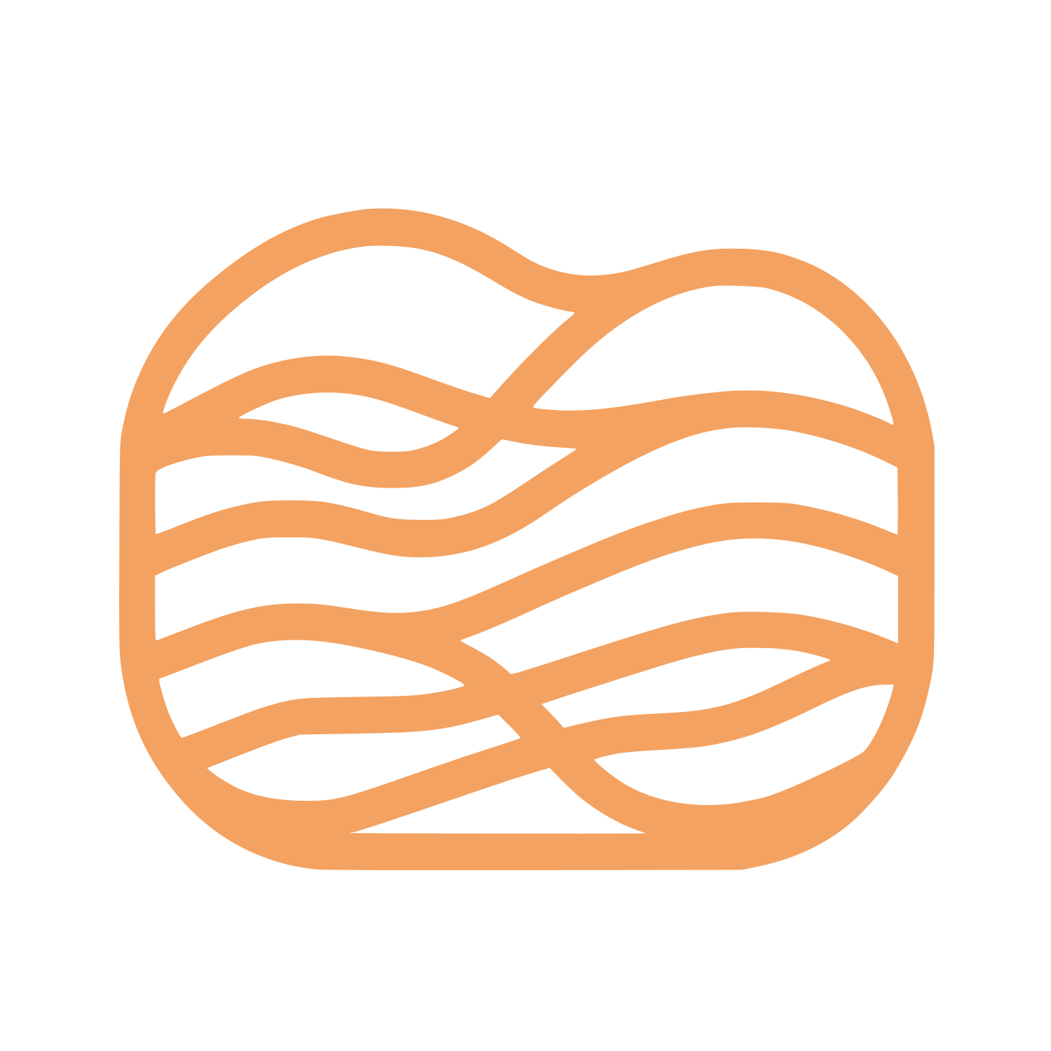 Wavy Lines Real Estate Logo #F4A261