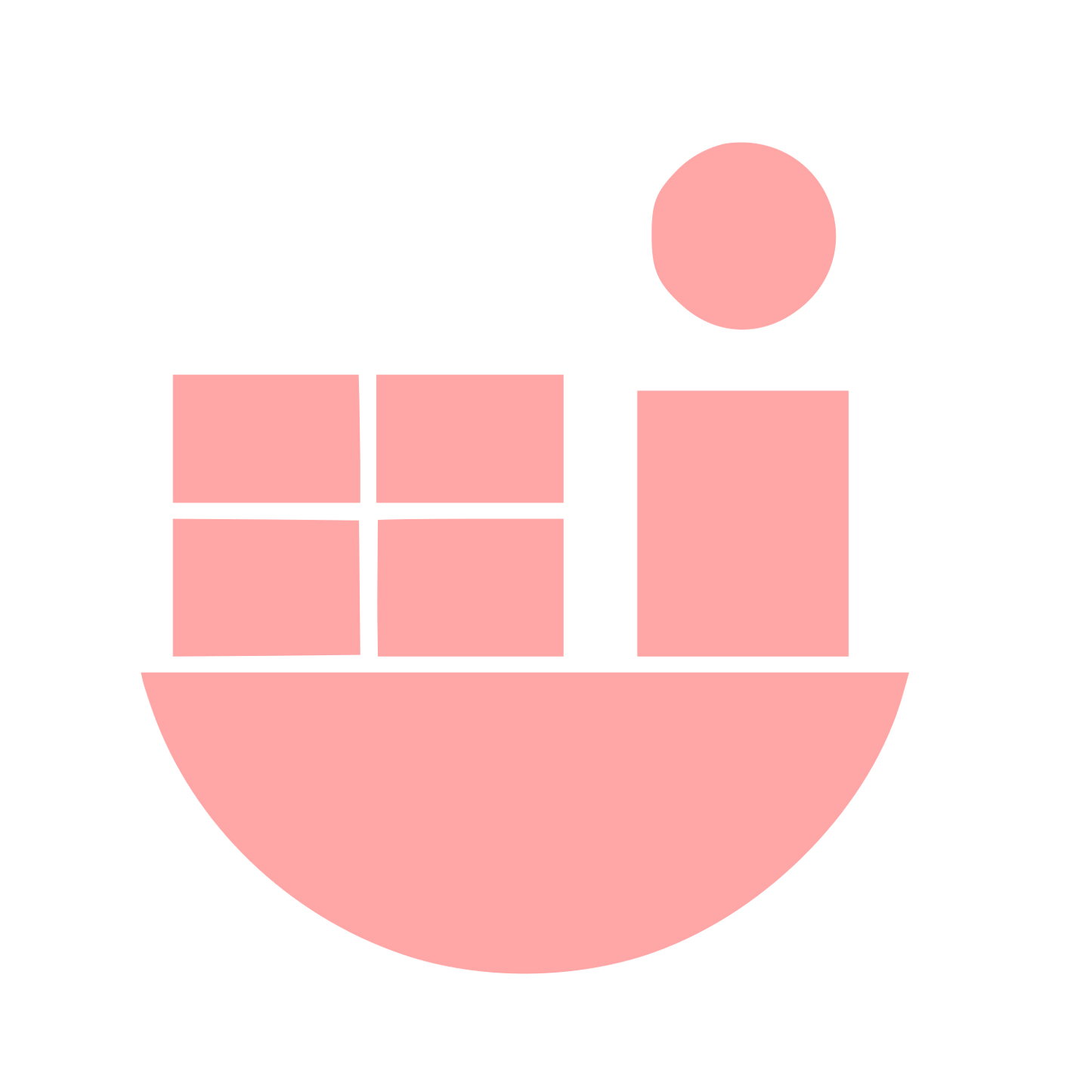Bauhaus Cargo Ship Logo #ffa6a6