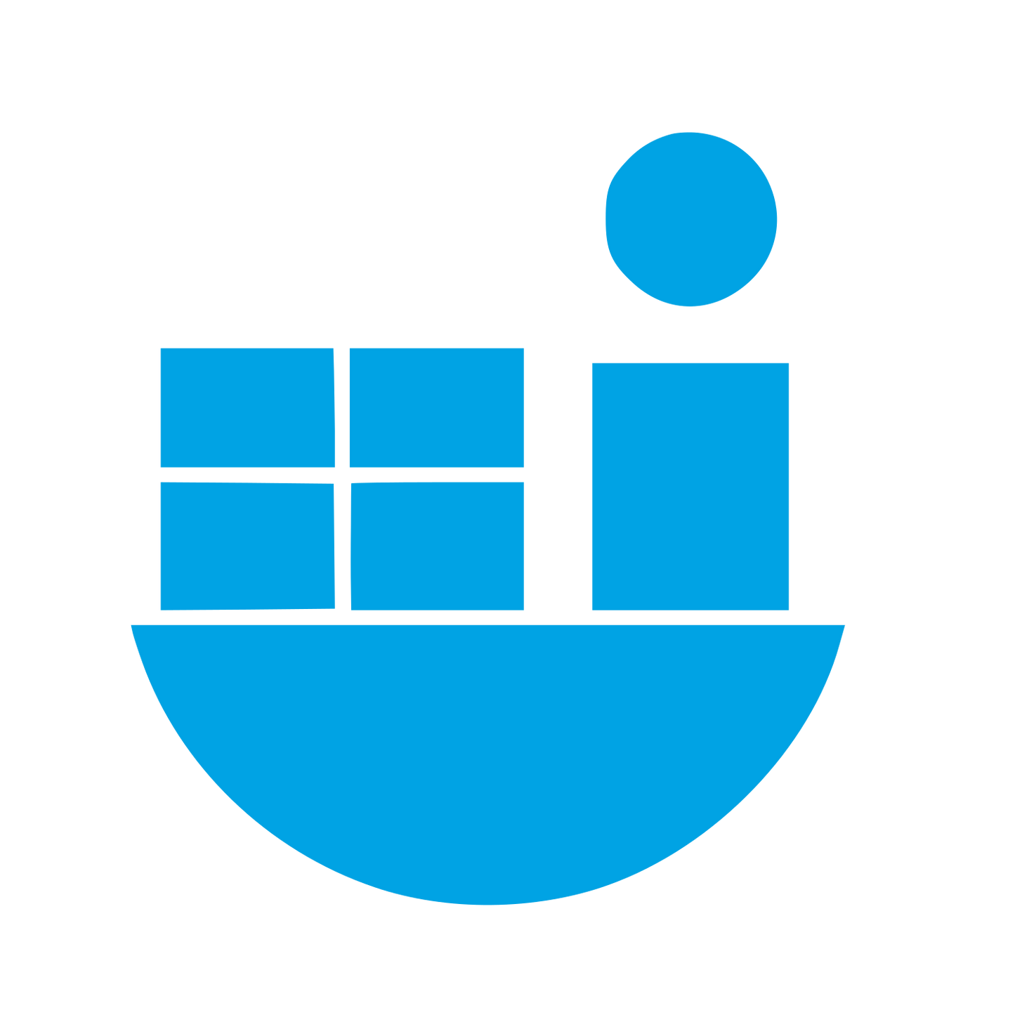 Bauhaus Cargo Ship Logo #00a3e4