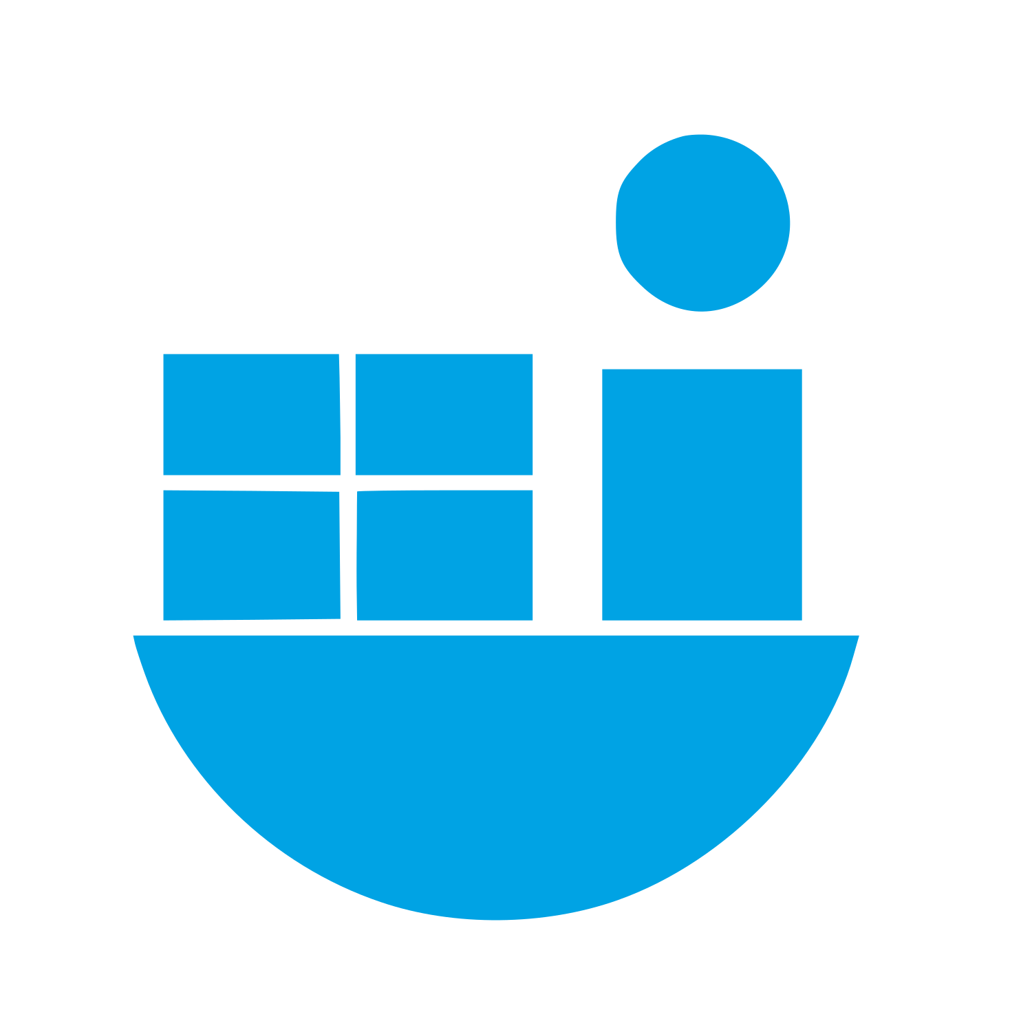 Bauhaus Cargo Ship Logo #00a3e4