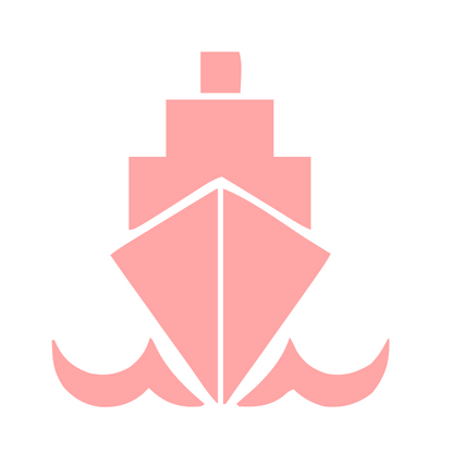 Ship Anchor Emblem Badge #ffffff/#ffa6a6