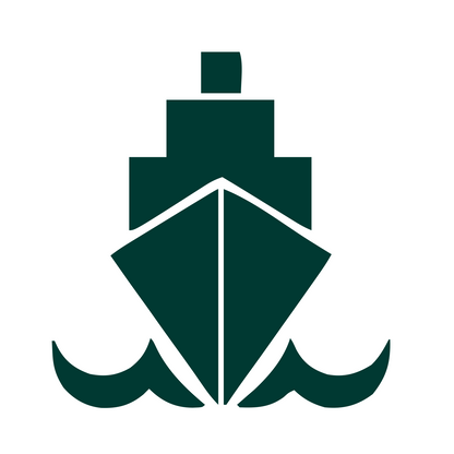 Ship Anchor Emblem Badge #ffffff/#003932