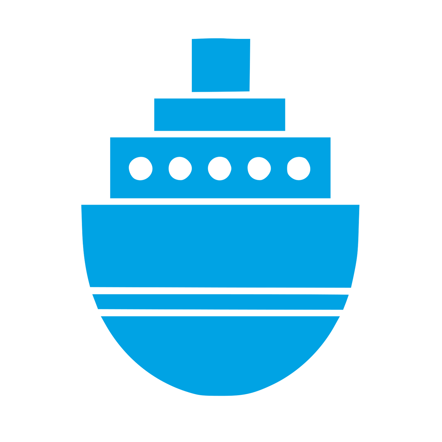 Bauhaus Ship Logo #00a3e4