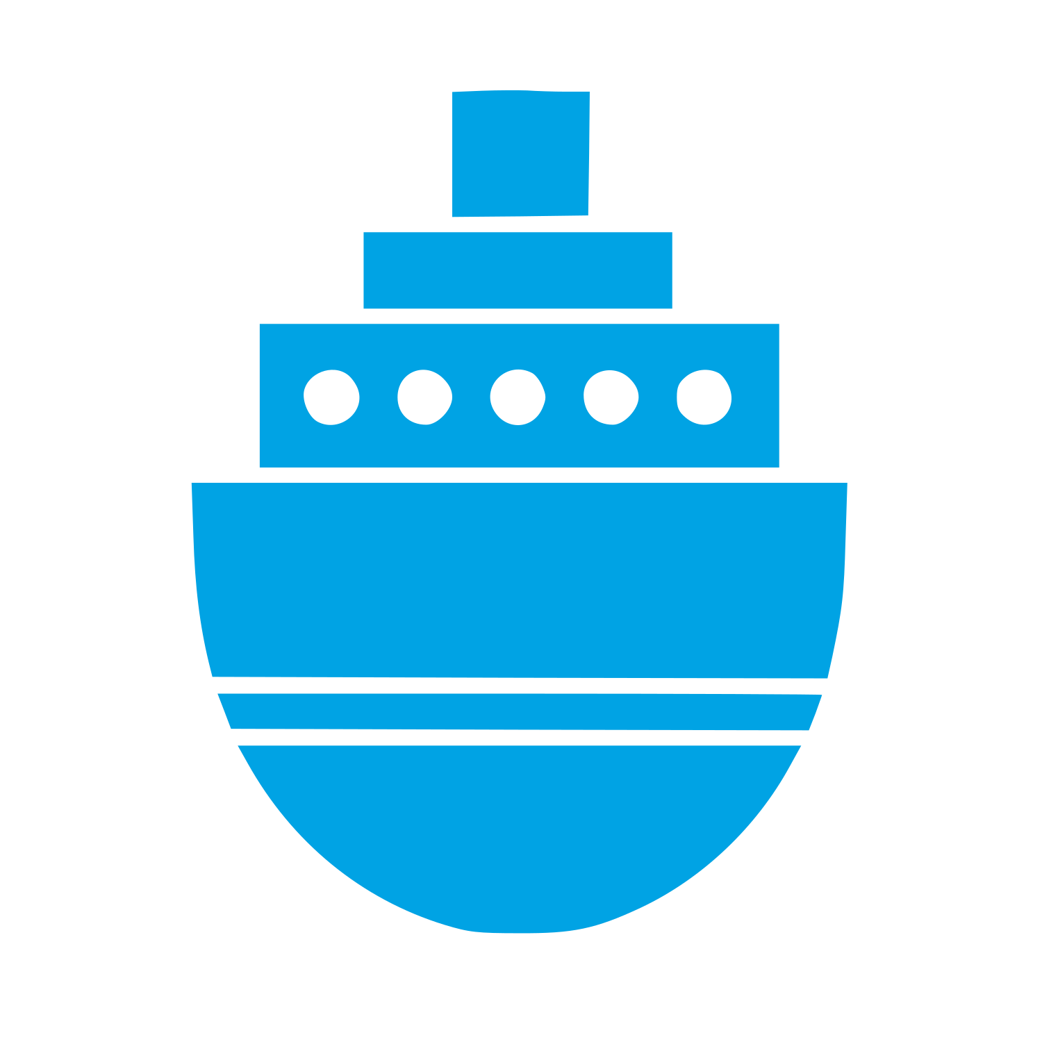 Bauhaus Ship Logo #00a3e4
