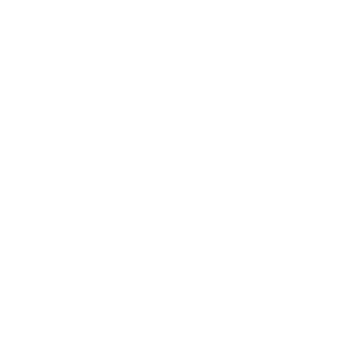 Brutalist Rocket Launch Logo #ffffff