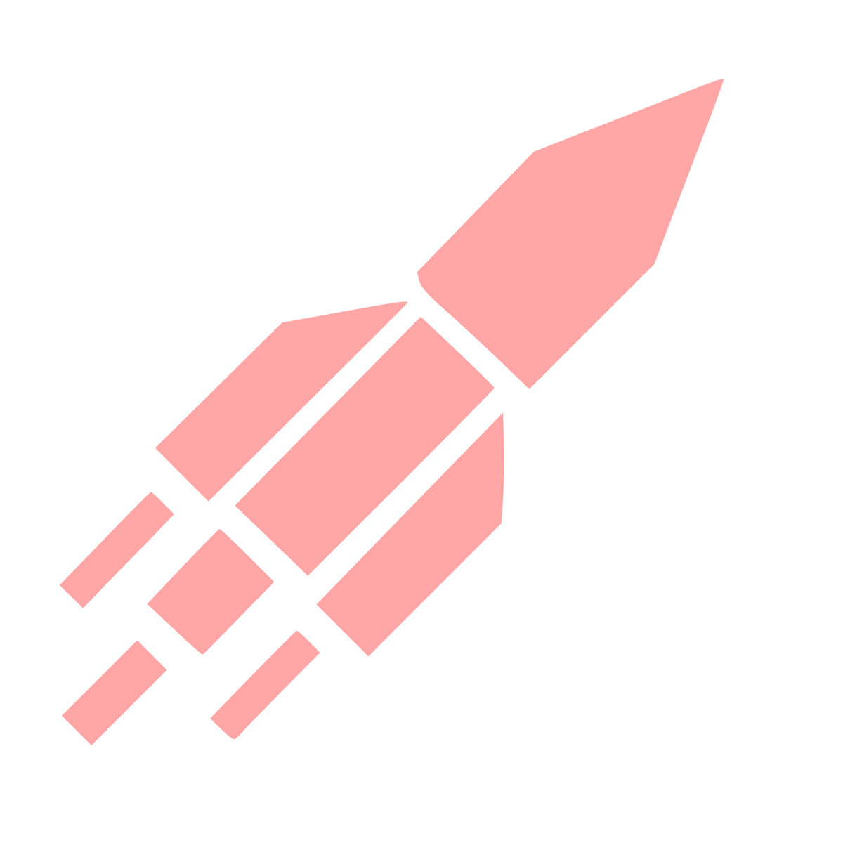 Brutalist Rocket Launch Logo #ffa6a6