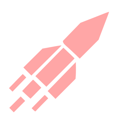 Brutalist Rocket Launch Logo #ffa6a6