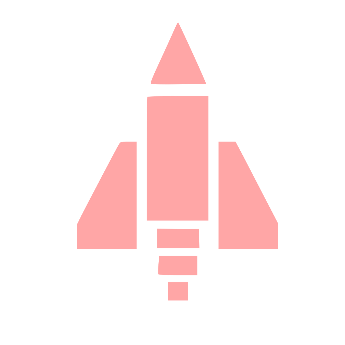 Brutalist Rocket Launch Logo #ffa6a6