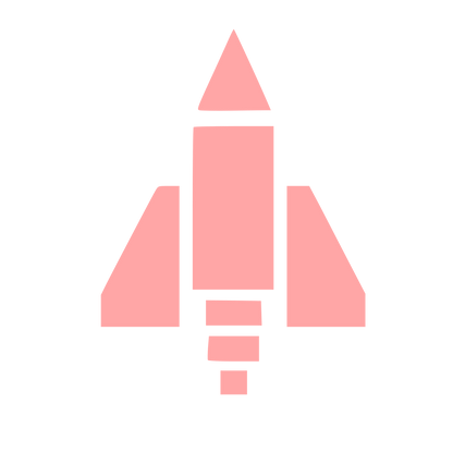 Brutalist Rocket Launch Logo #ffa6a6