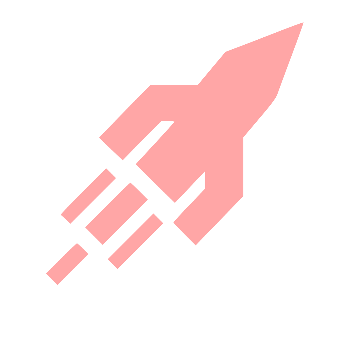 Brutalist Rocket Launch Logo #ffa6a6