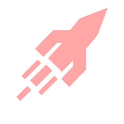 Brutalist Rocket Launch Logo #ffa6a6
