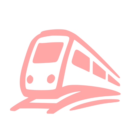 Hand-Drawn Train Logo #ffa6a6