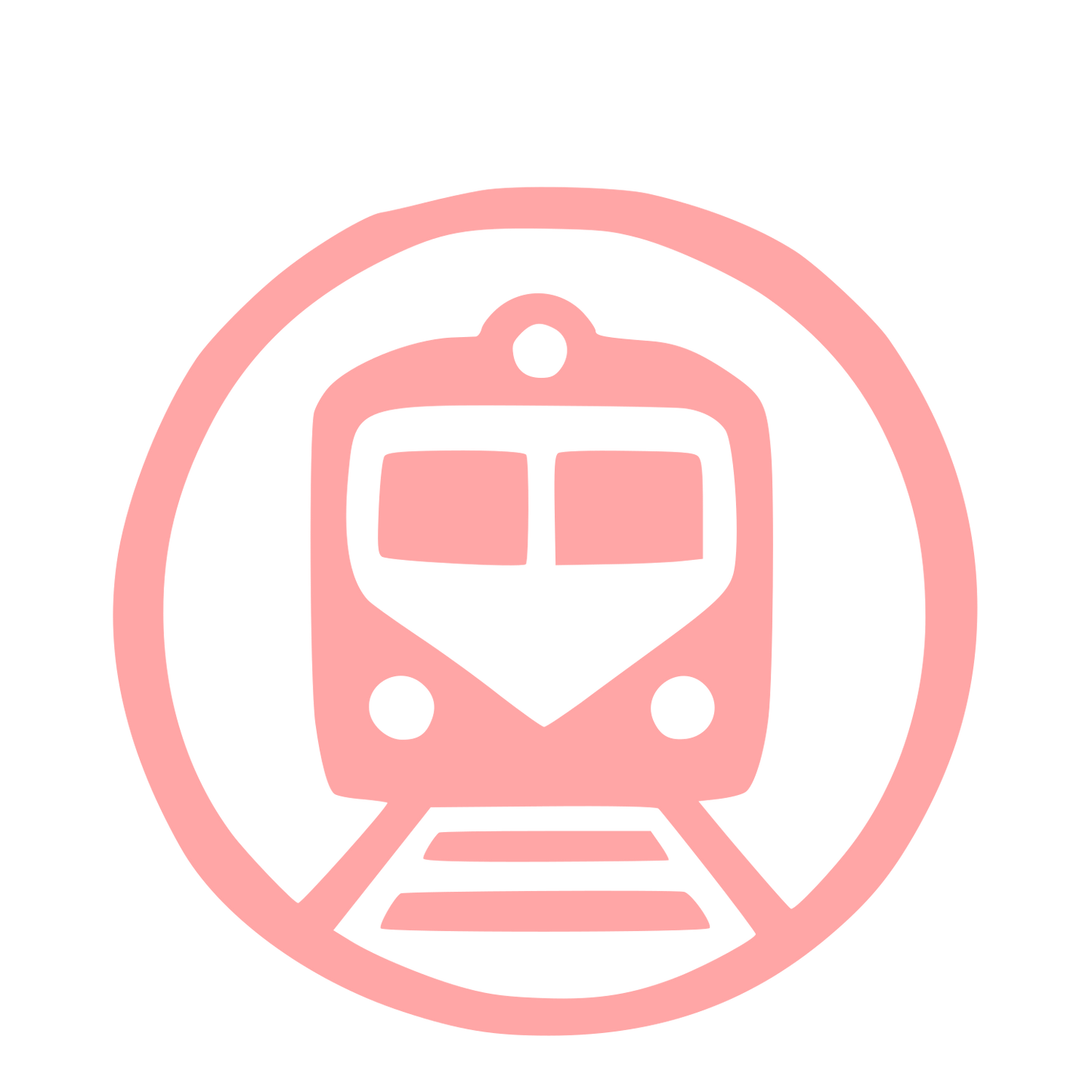Train Front Circle Logo #ffa6a6