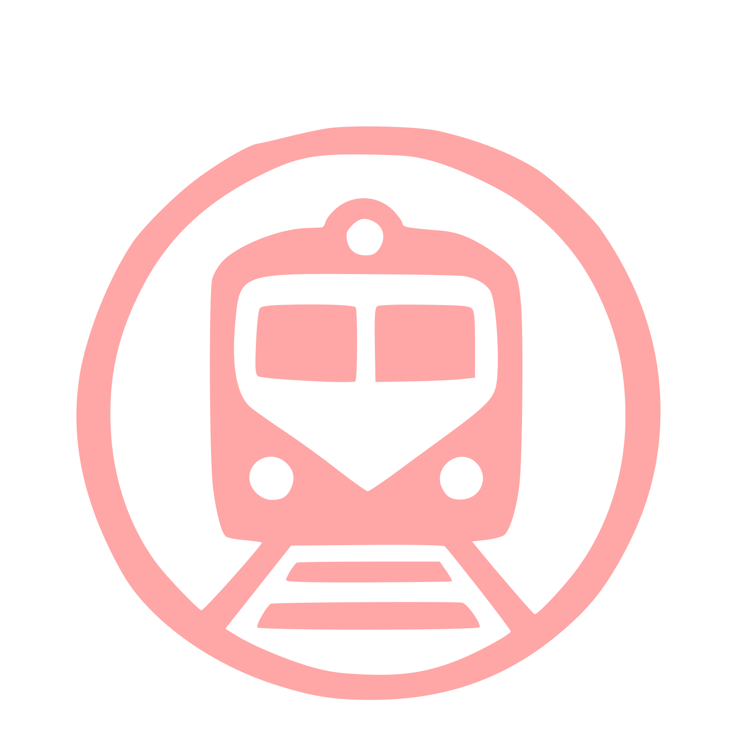 Train Front Circle Logo #ffa6a6