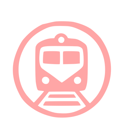 Train Front Circle Logo #ffa6a6
