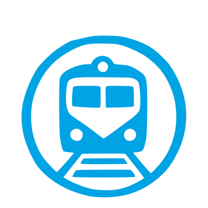 Train Front Circle Logo #00a3e4