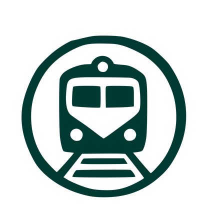 Train Front Circle Logo #003932
